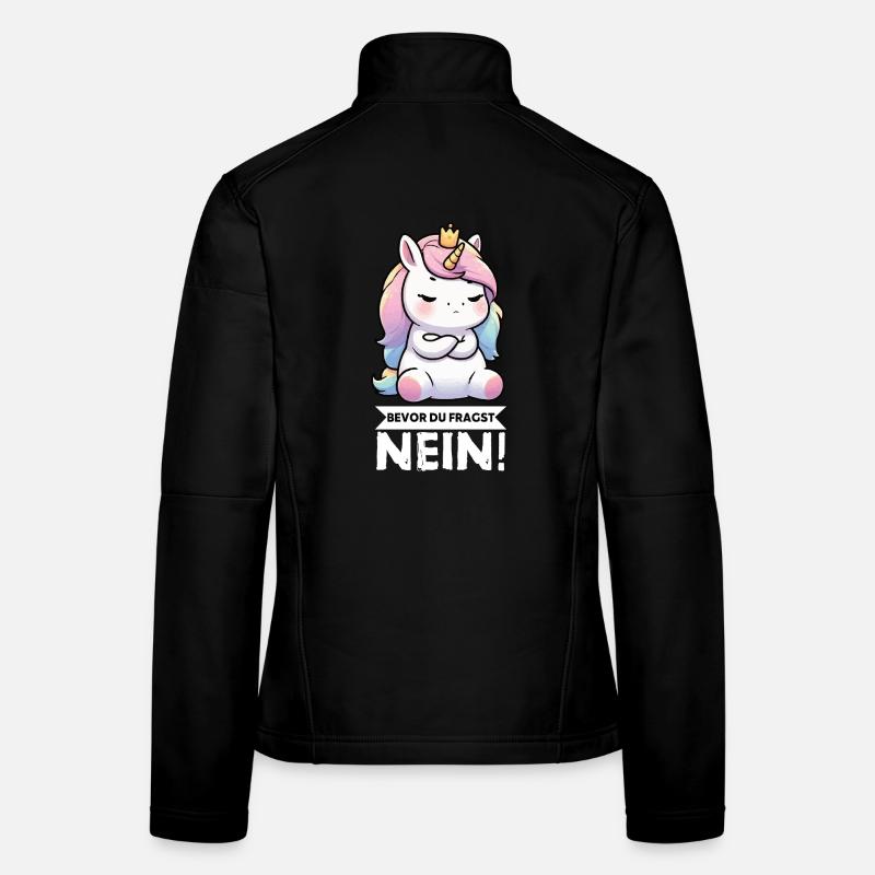 Bevor Du Fragst Nein Einhorn Einhörner Einhornfan  - Frauen Softshelljacke - Schwarz