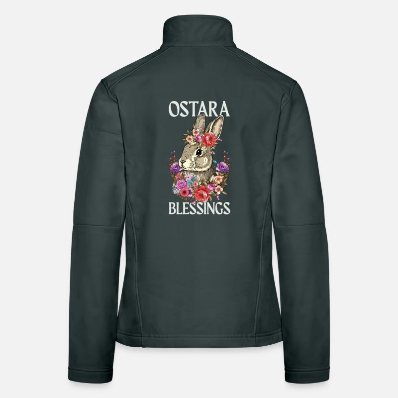 Ostara Blessings Happy Easter Rabbit Women's Softshell Jacket