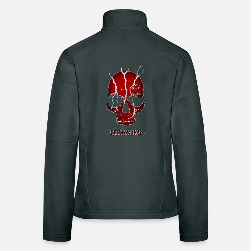 OISEAU Original - Crâne de Tonnerre Rouge Veste en tissu softshell Femme