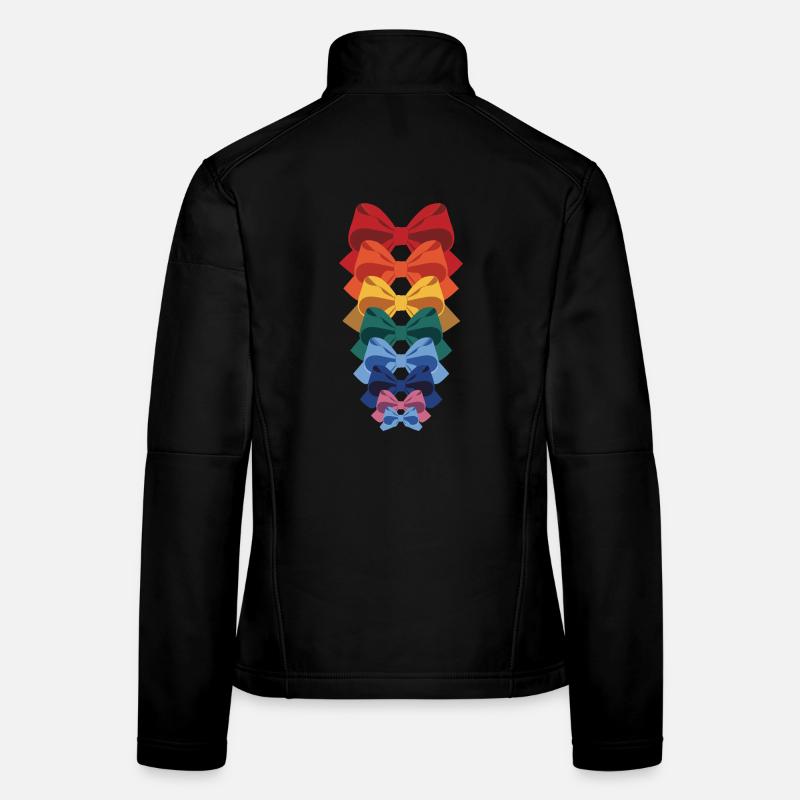 Colorful Bows Rainbow Diversity Women's Softshell Jacket