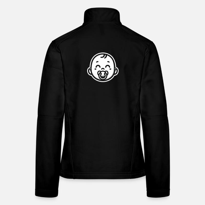 Bébé avec sucette Veste en tissu softshell Femme