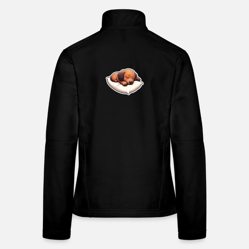 Sleepy wiener dog Frauen Softshelljacke