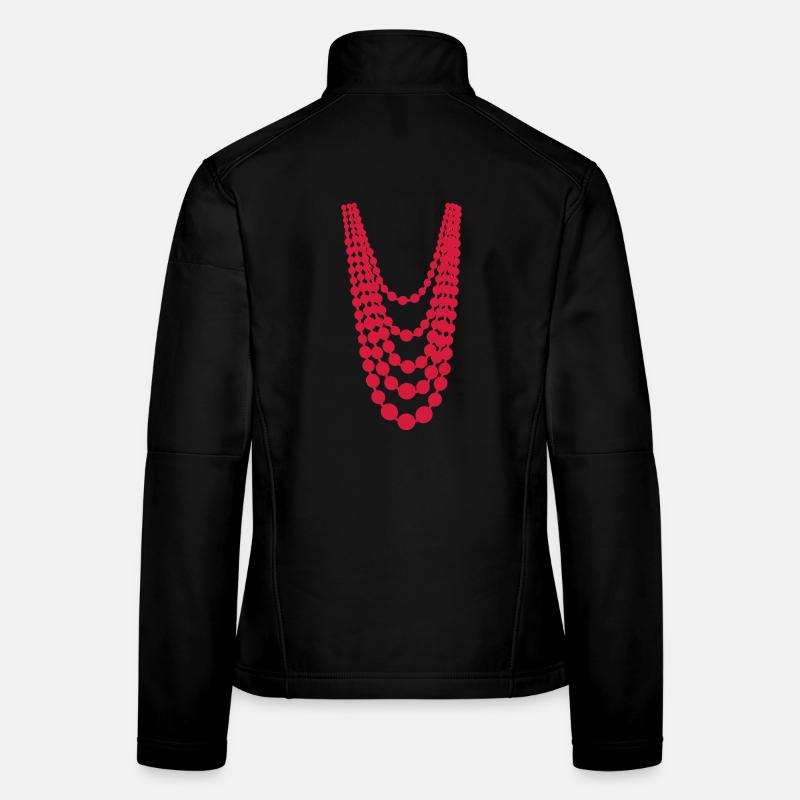 Collier de perles Veste en tissu softshell Femme