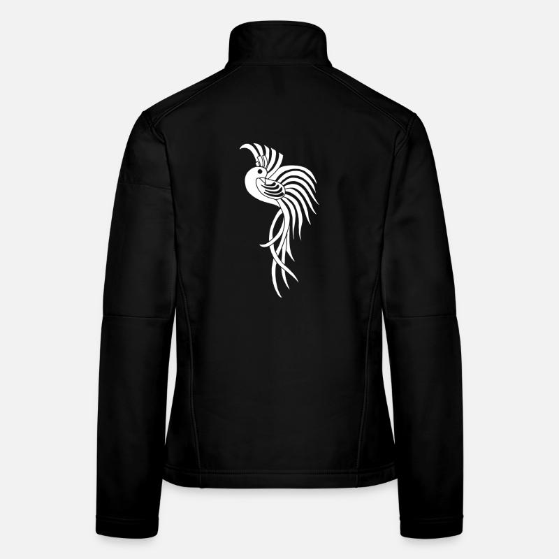 White paradise bird Women's Softshell Jacket