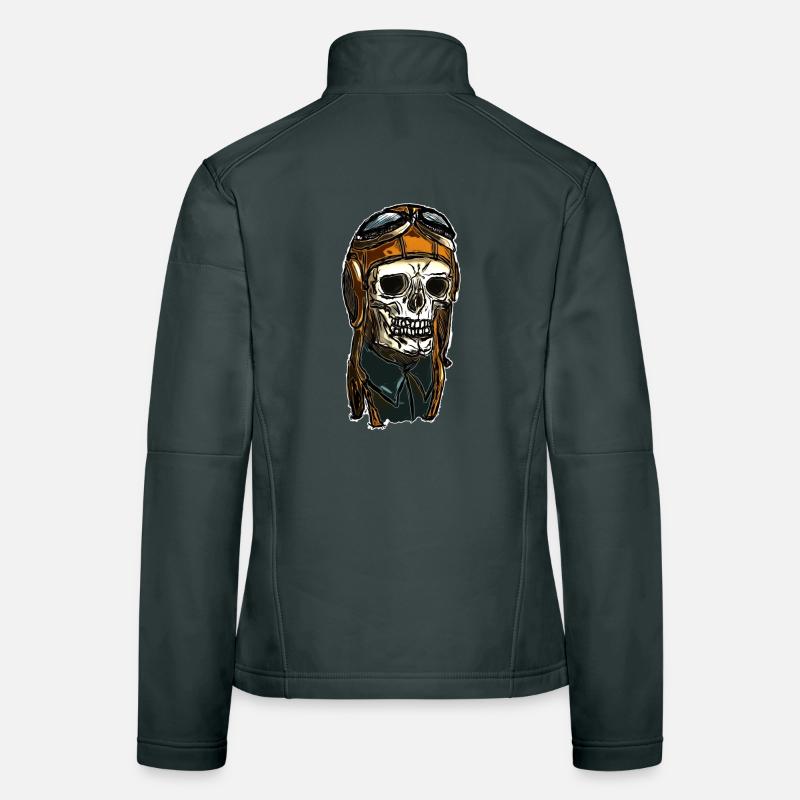 Skull mit Helmkappe Frauen Softshelljacke