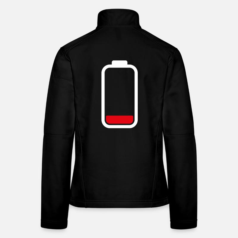 LOW BATTERY - White - Frauen Softshelljacke - Schwarz