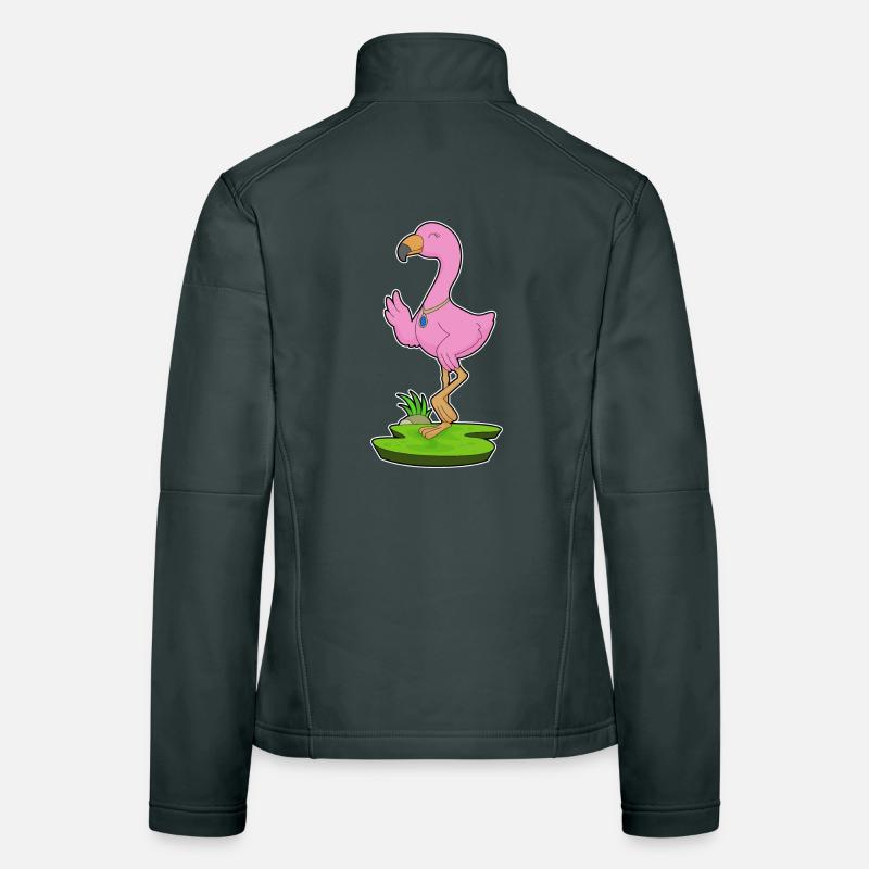 Flamingo Necklace Women's Softshell Jacket
