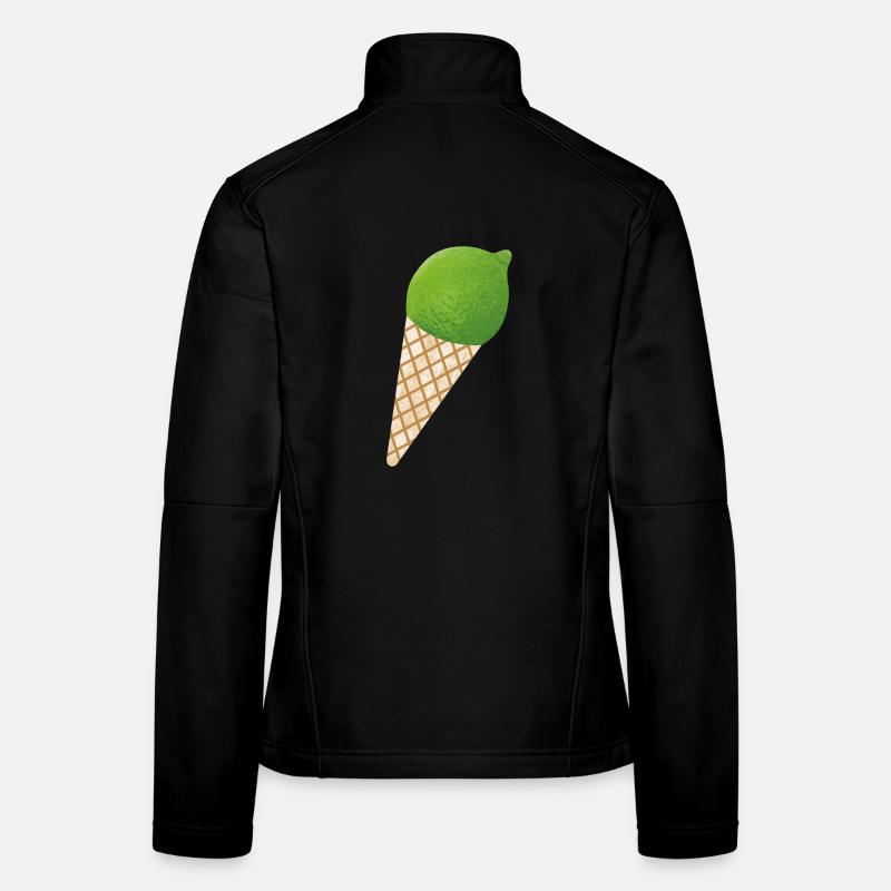 Limette Eis Sommer Eiscreme Zitrone Frucht Urlaub Frauen Softshelljacke