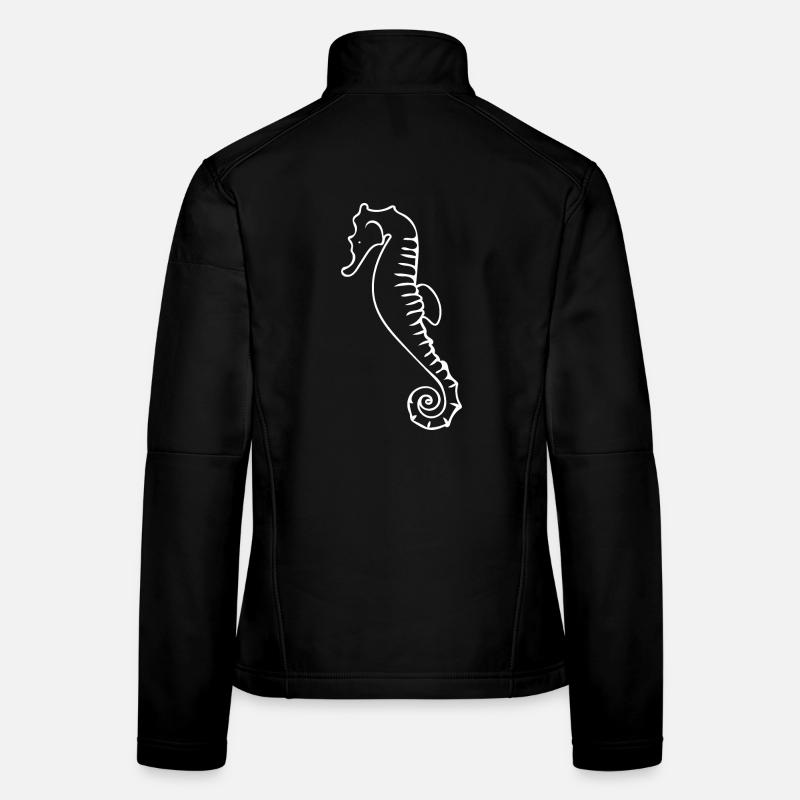 Seepferd weiß Frauen Softshelljacke