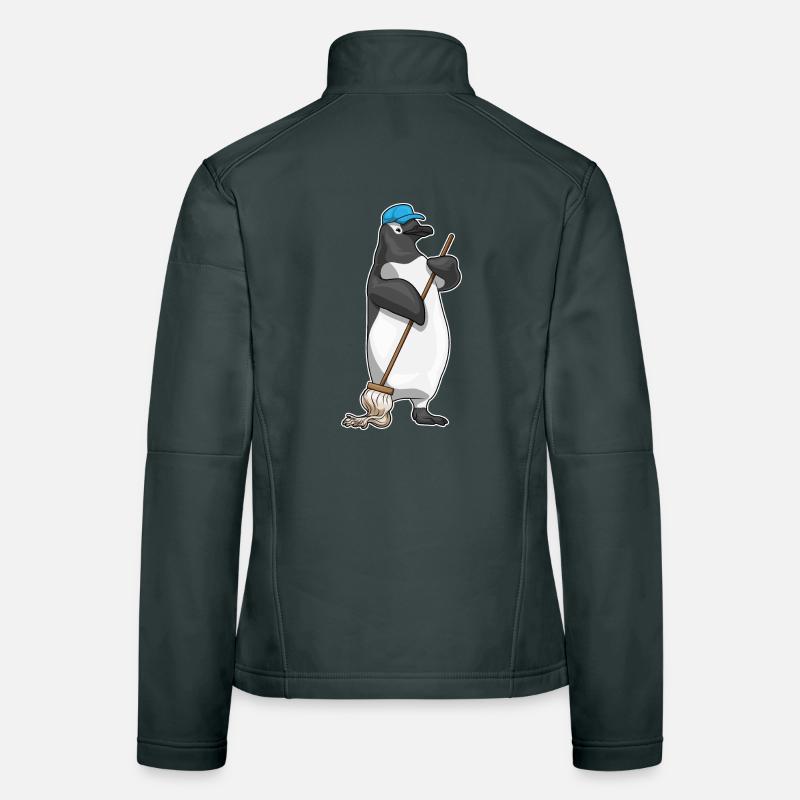 Penguin Cleaner Mop Mob Women's Softshell Jacket