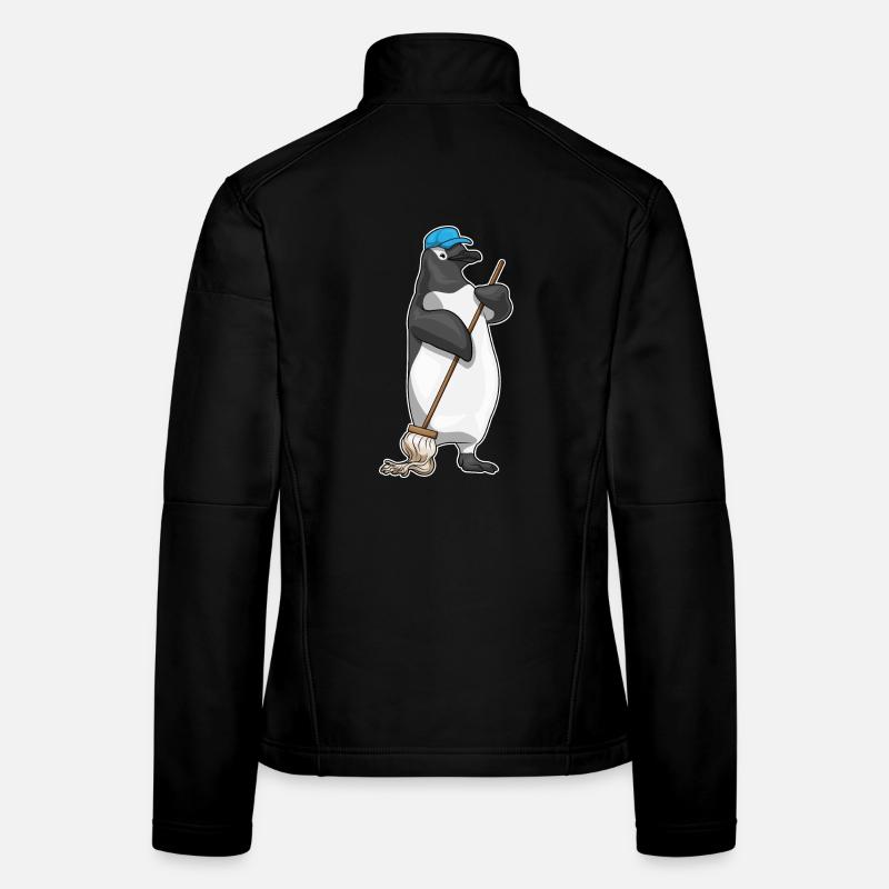 Penguin Cleaner Mop Mob Women's Softshell Jacket