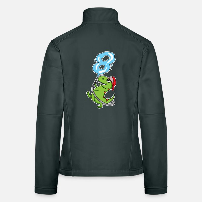 8. Geburtstag Dinosaurier Feuerwehr Geschenk Frauen Softshelljacke