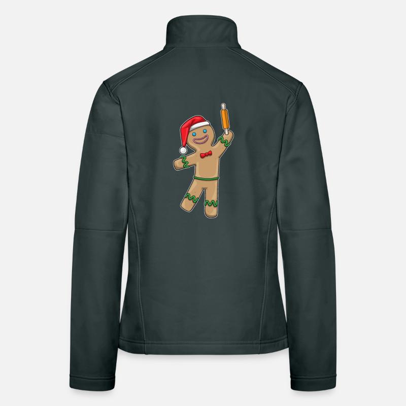 Gingerbread Man Christmas Baking Women's Softshell Jacket