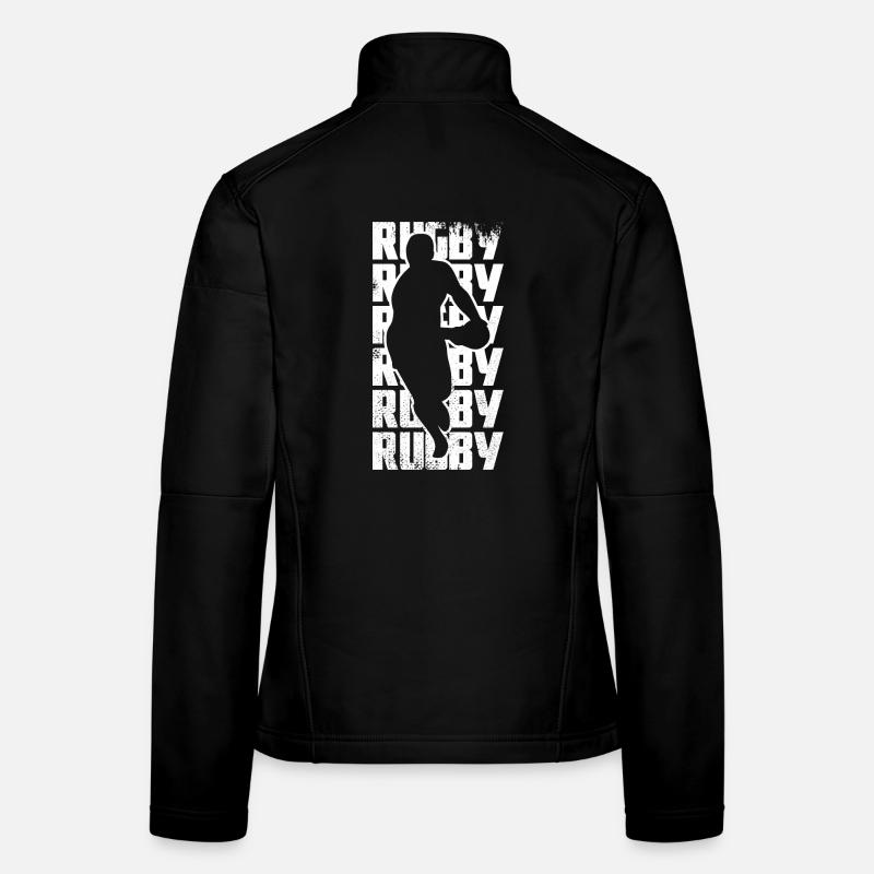 Rugby player Women's Softshell Jacket