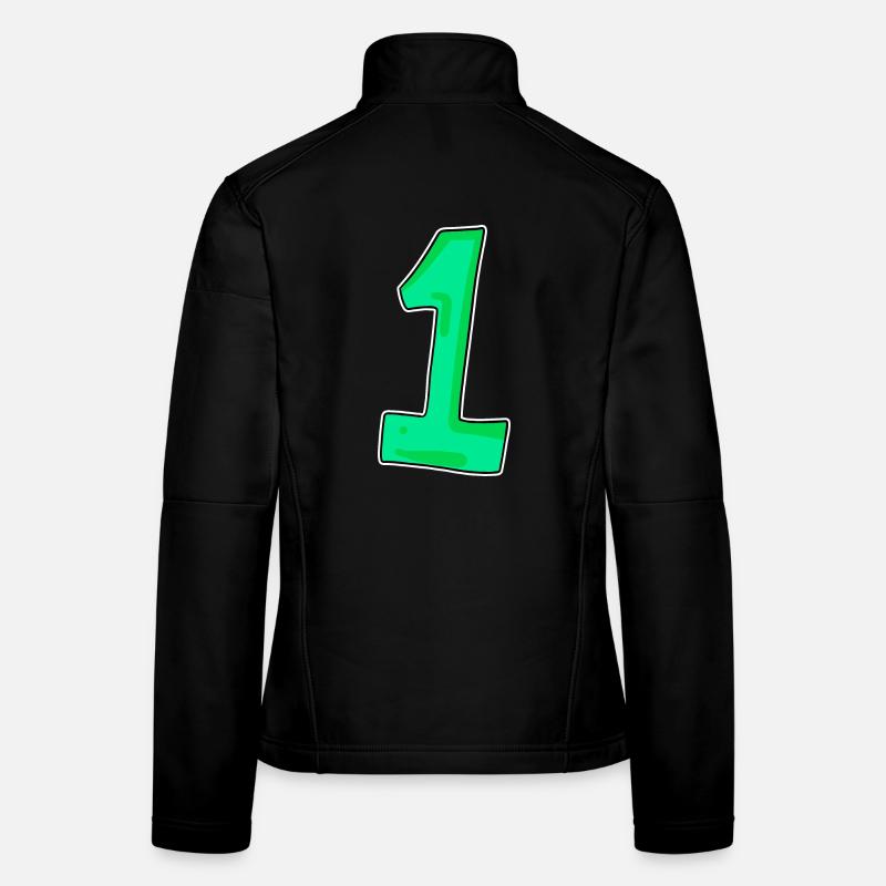 1 vert Veste en tissu softshell Femme