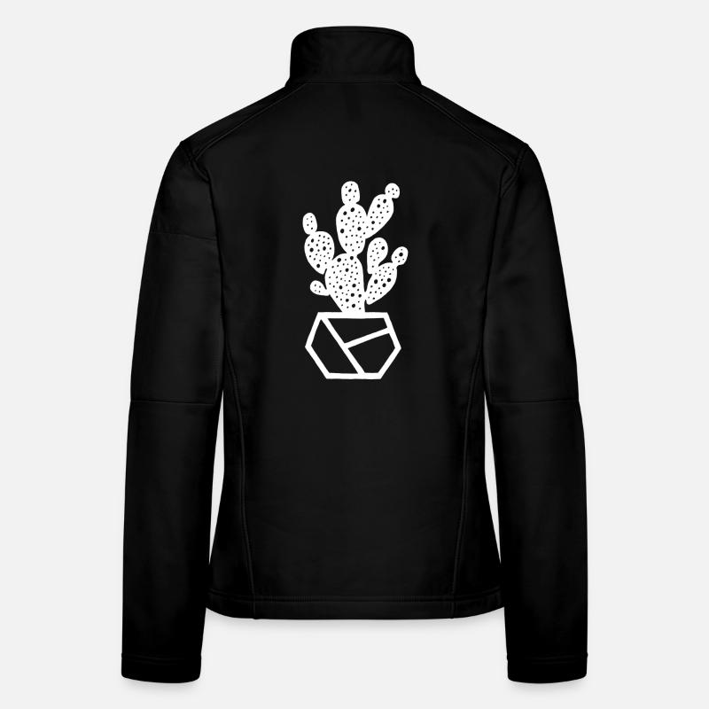 cactus blanc Veste en tissu softshell Femme