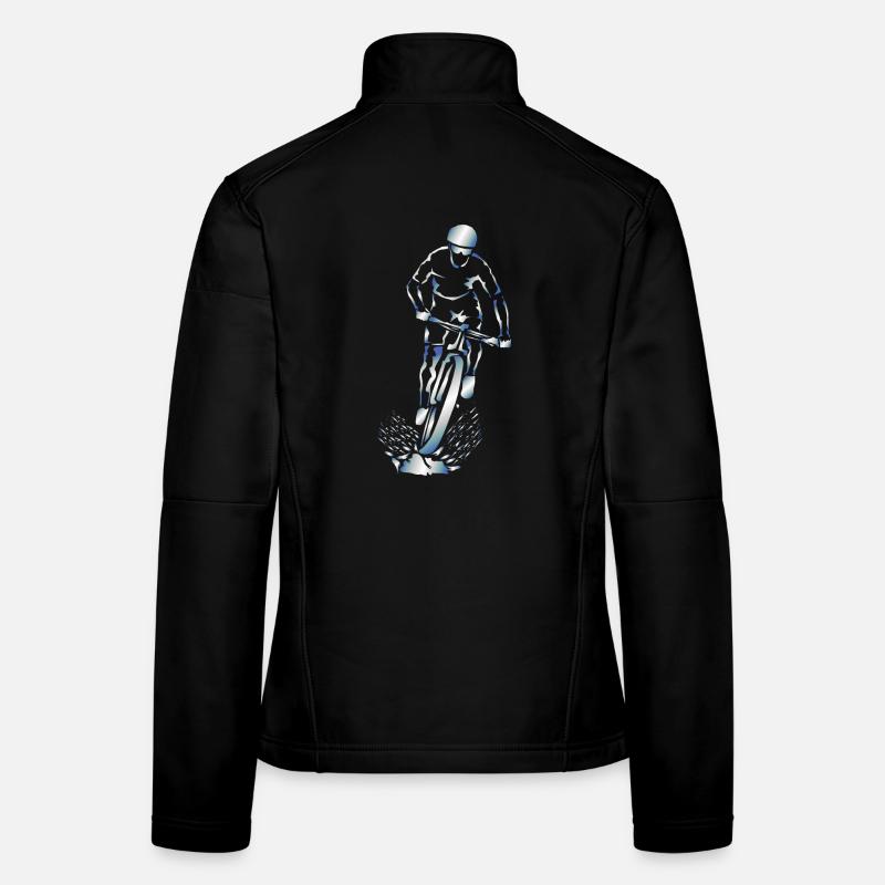Cycliste Silhouette Splash VTT Veste en tissu softshell Femme