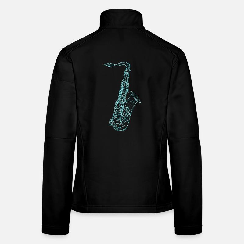 Saxophone Sketch Women's Softshell Jacket