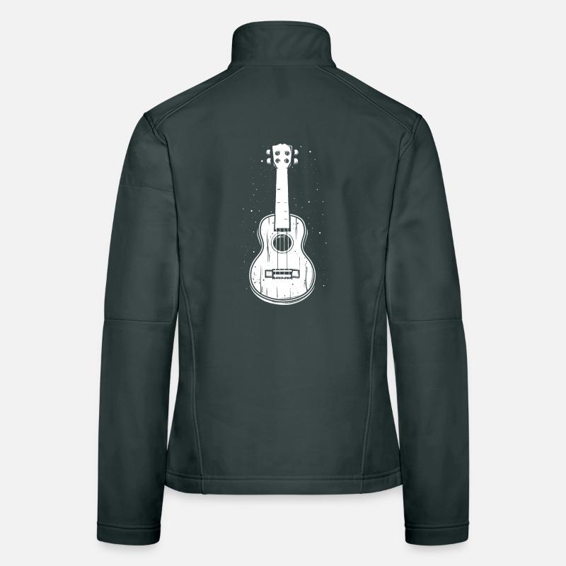 Dessin de ukulélé Veste en tissu softshell Femme