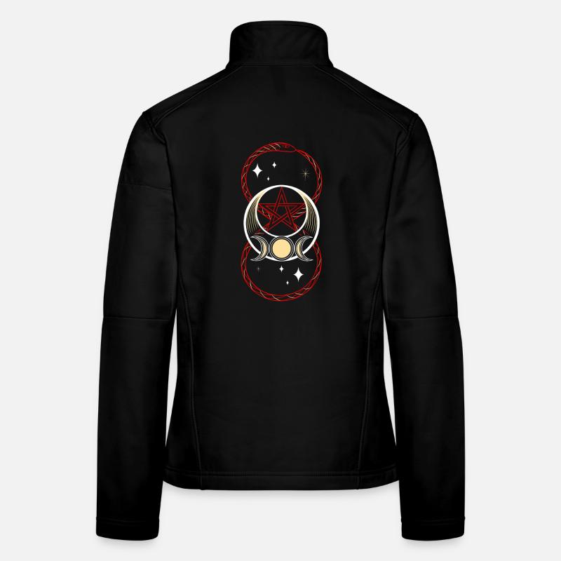 Snake with Infinity Symbol and Triple Moon Women's Softshell Jacket