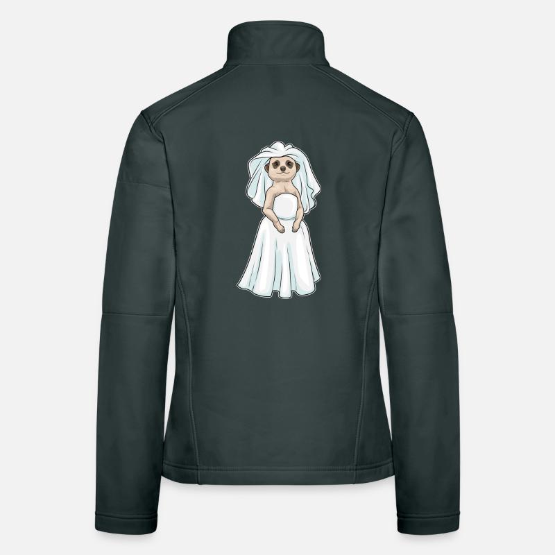 Erdmännchen Braut Schleier Hochzeit Frauen Softshelljacke