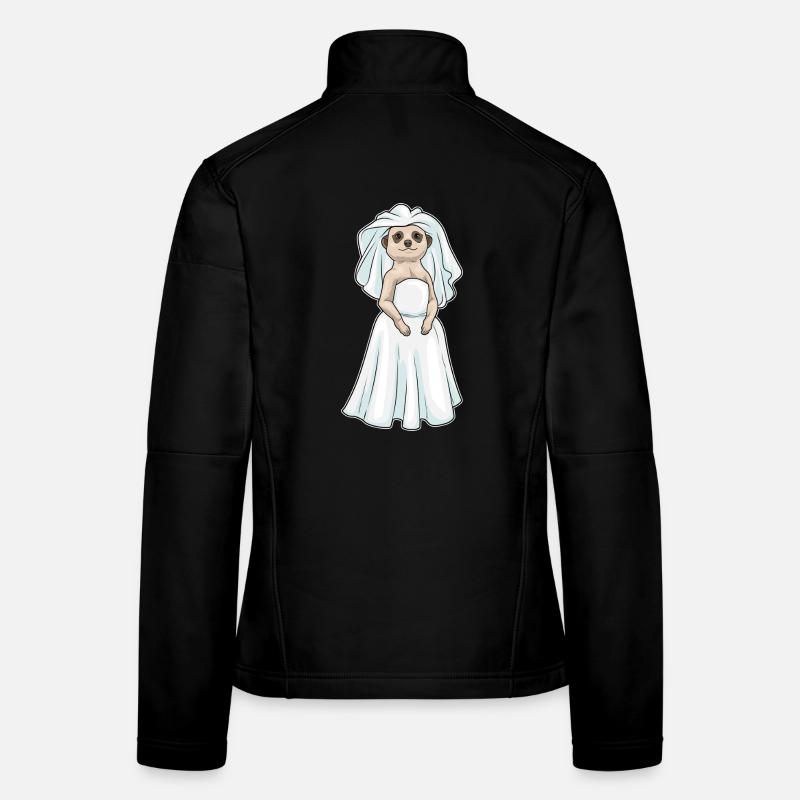 Erdmännchen Braut Schleier Hochzeit Frauen Softshelljacke