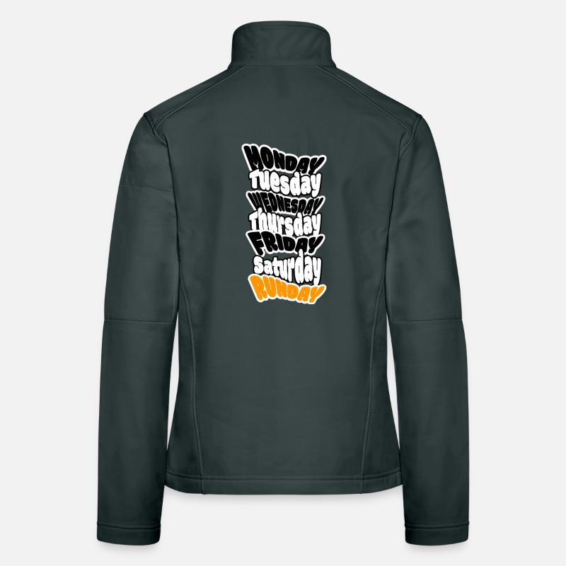 LE DIMANCHE, C’EST LE JOUR DE LA COURSE. Longue course ou grasse matinée ? Veste en tissu softshell Femme