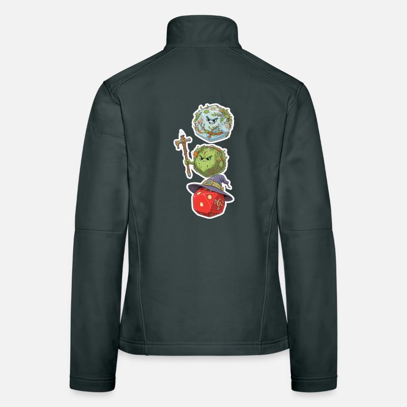 Cube Mage, Wizard & Druid – Fantasy Dice Women's Softshell Jacket
