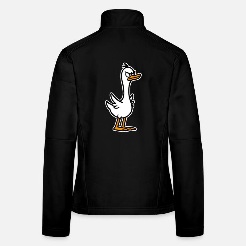 Wütende Gans - Frauen Softshelljacke - Schwarz