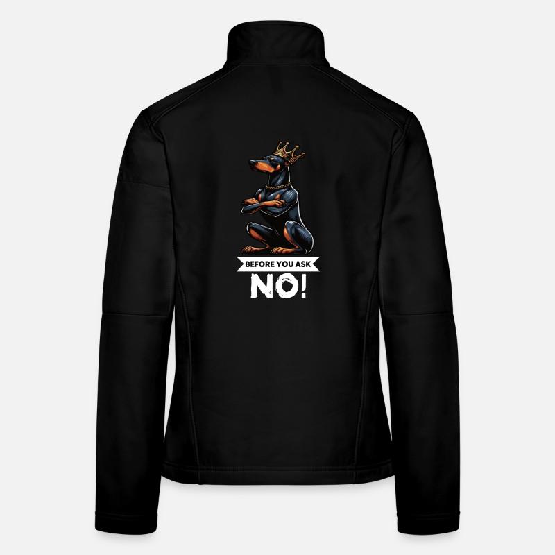 Avant de demander à Dobermann, Dobermannbesitzer Veste en tissu softshell Femme