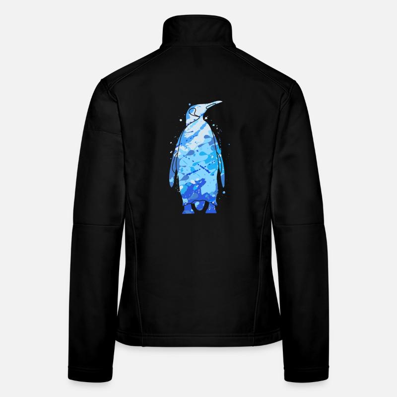 Pinguine bunt Jungen Herren Kinder Pinguin Frauen Softshelljacke