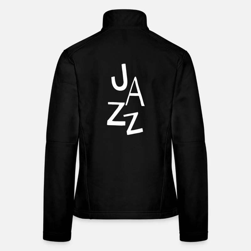 Conception typographique jazz Veste en tissu softshell Femme