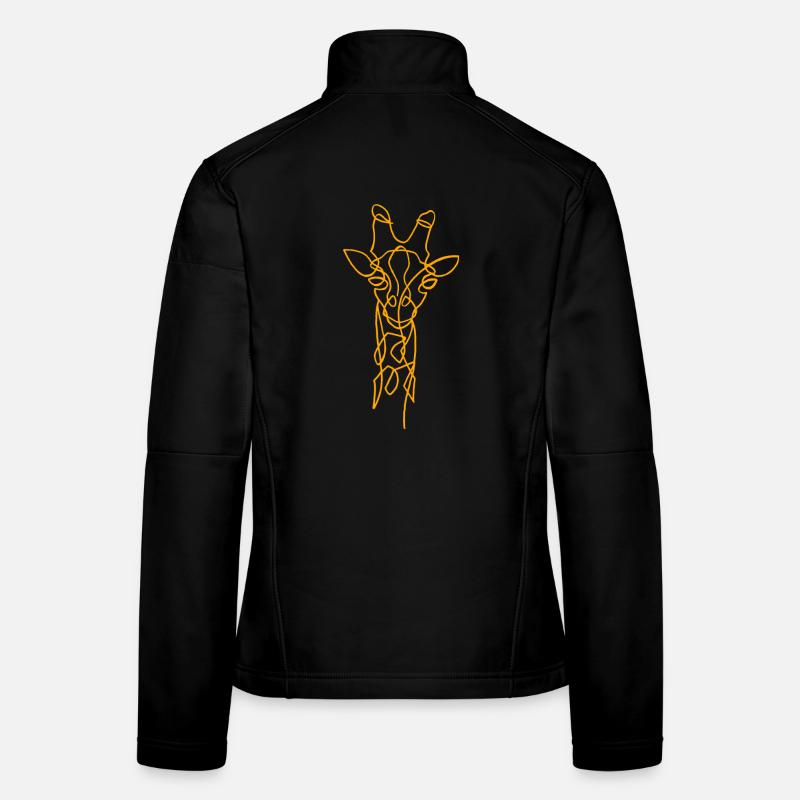 Esquisse de la girafe Veste en tissu softshell Femme