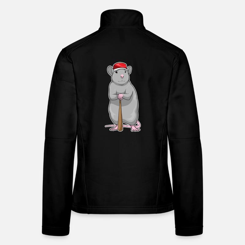 Rat Baseball Baseball Bats Women's Softshell Jacket