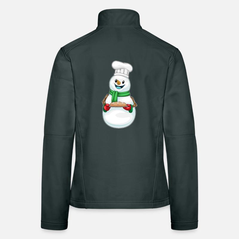 Cuisson de Noël Snowman Veste en tissu softshell Femme