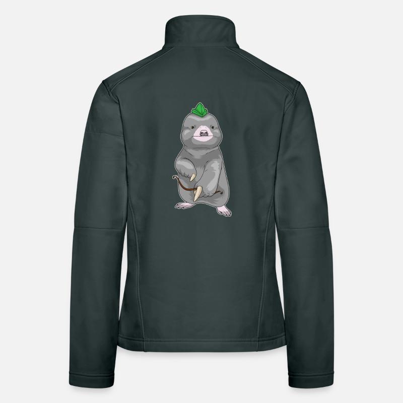 Maulwurf Bogenschütze Bogen Frauen Softshelljacke
