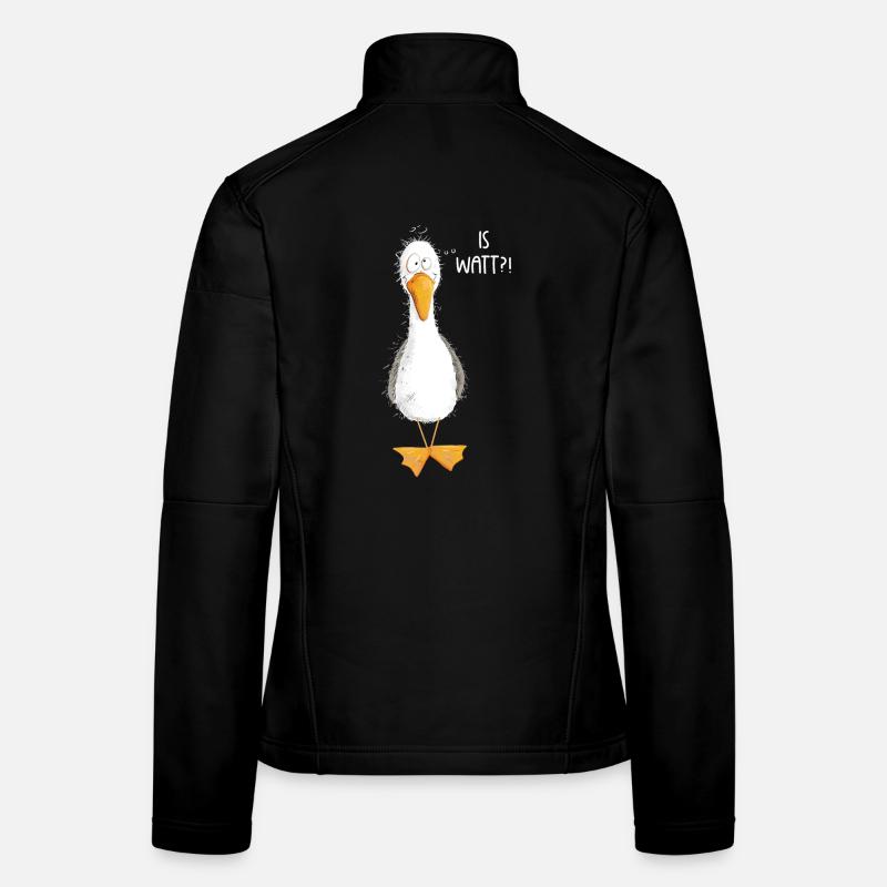 Möwe Urlaub Meer Is Watt Plattdeutsch Norddeutsch Frauen Softshelljacke