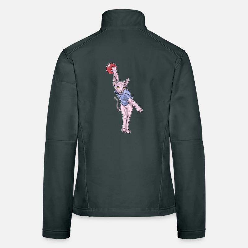 Sphynx Cat Bowling Boule de bowling Veste en tissu softshell Femme