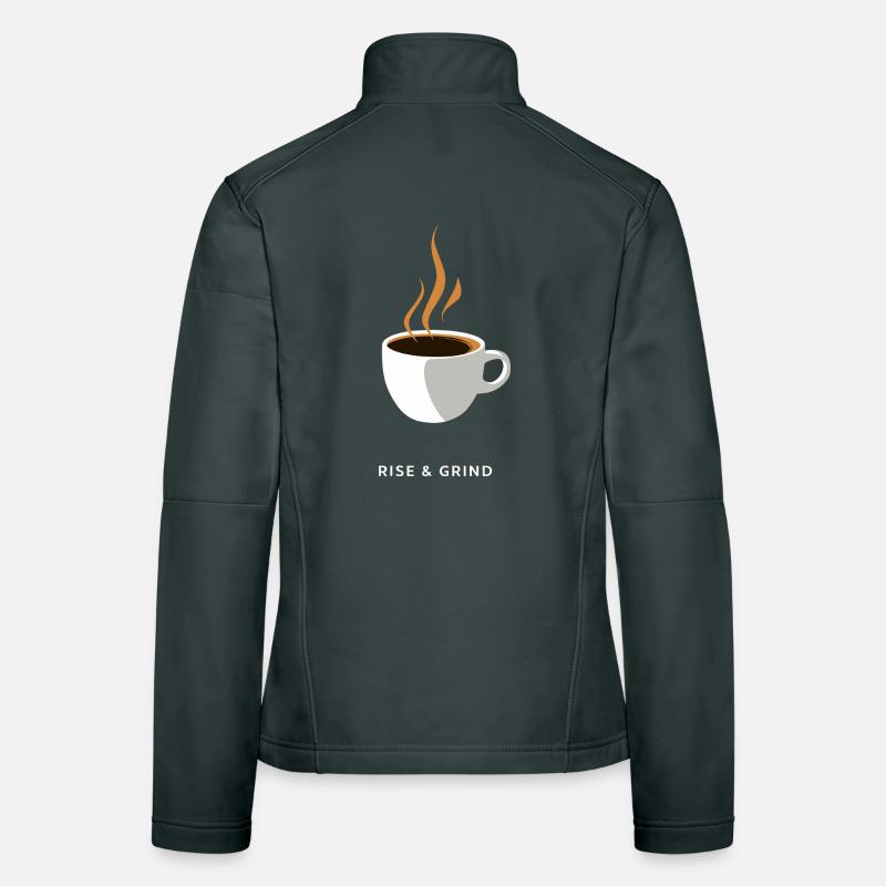 Steaming Coffee Grind Women's Softshell Jacket