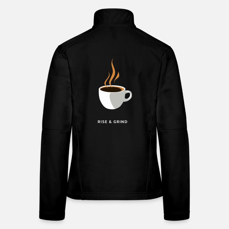 Mouture de café à la vapeur Veste en tissu softshell Femme
