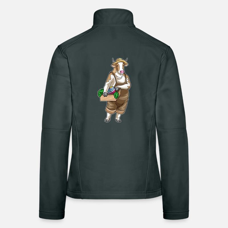 Vache Pâques fermier Veste en tissu softshell Femme