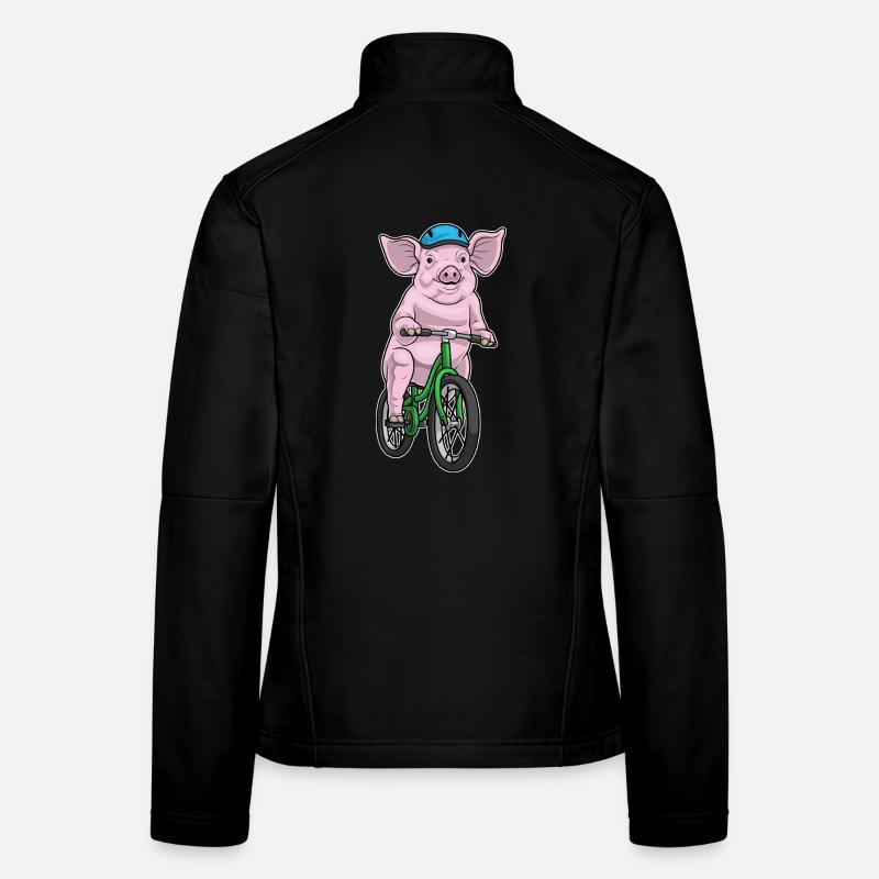 Vélo cochon Veste en tissu softshell Femme