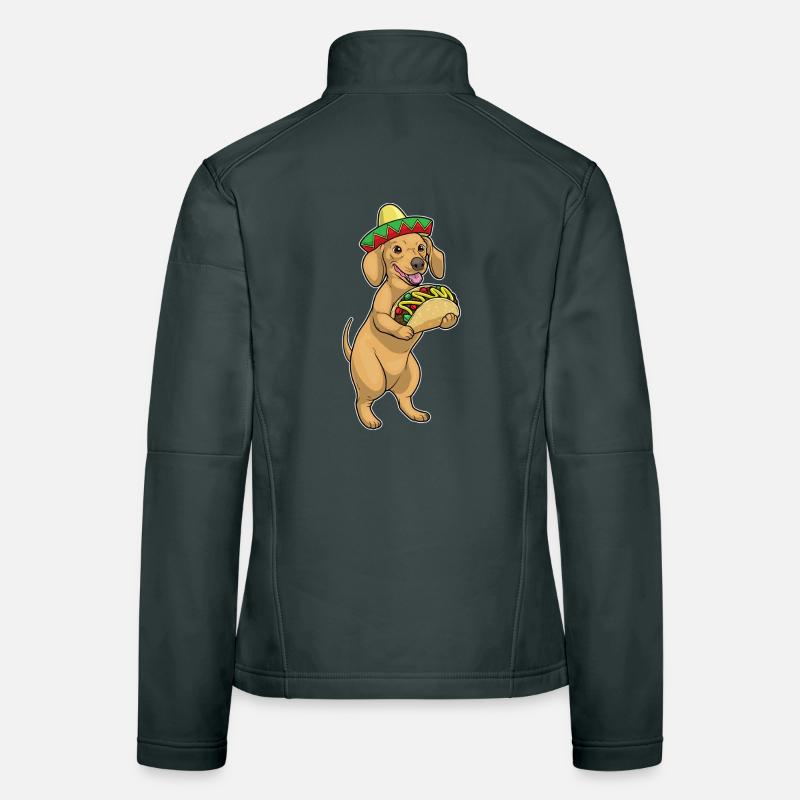 Dackel Taco Frauen Softshelljacke