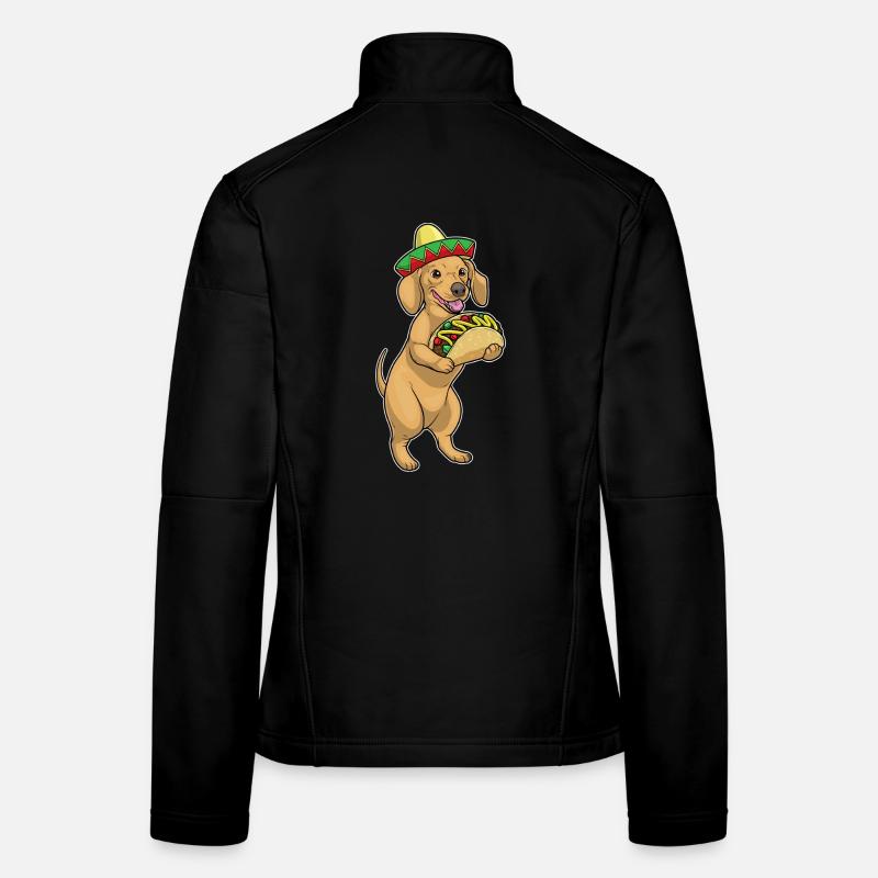 Taco au teckel Veste en tissu softshell Femme