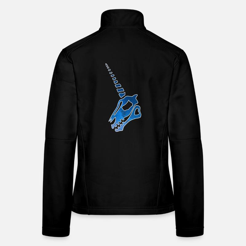 Crâne de licorne et ciel étoilé Veste en tissu softshell Femme