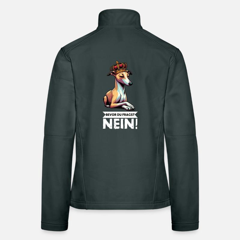 Avant de demander aux Whippets Greyhound Whippets Veste en tissu softshell Femme