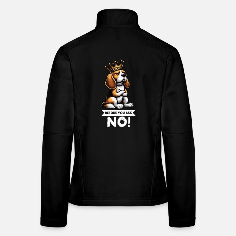 Avant de demander Beagle Beagle Propriétaire de Beagle Beagle Holder Veste en tissu softshell Femme