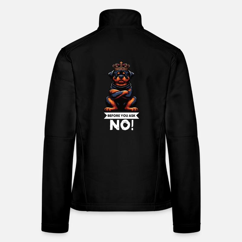 Avant que vous ne demandiez, pas de rottweiler rottweilerbesitzer Veste en tissu softshell Femme