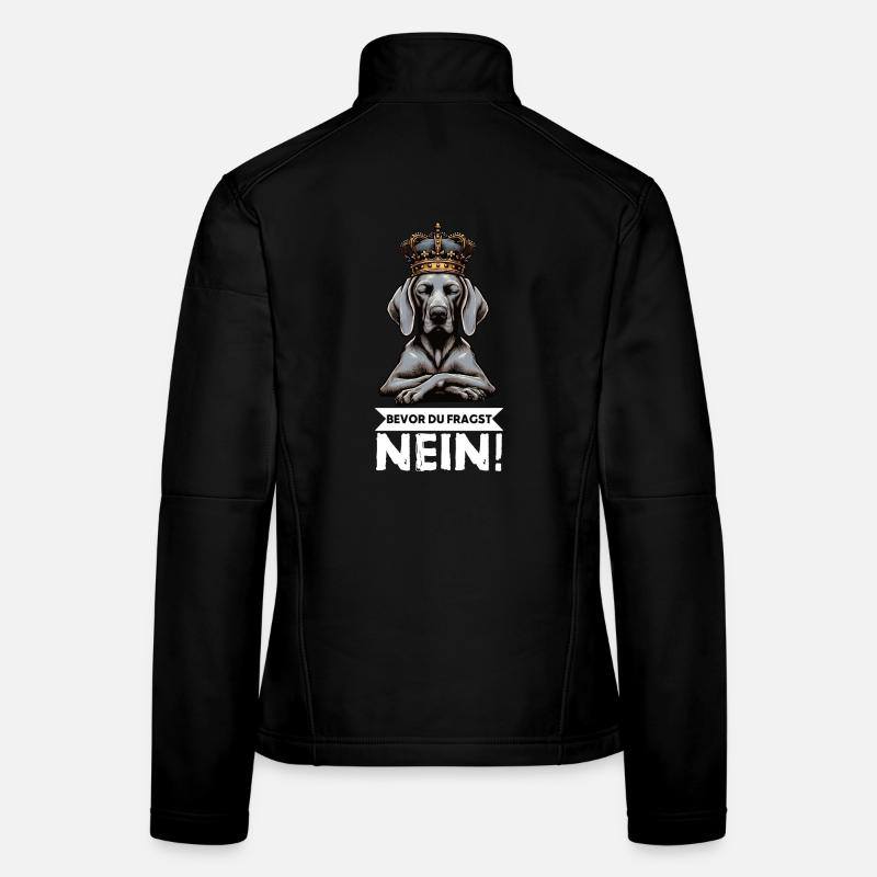 Avant que vous ne demandiez : pas de propriétaire de Weimaraner Weimaraner Veste en tissu softshell Femme