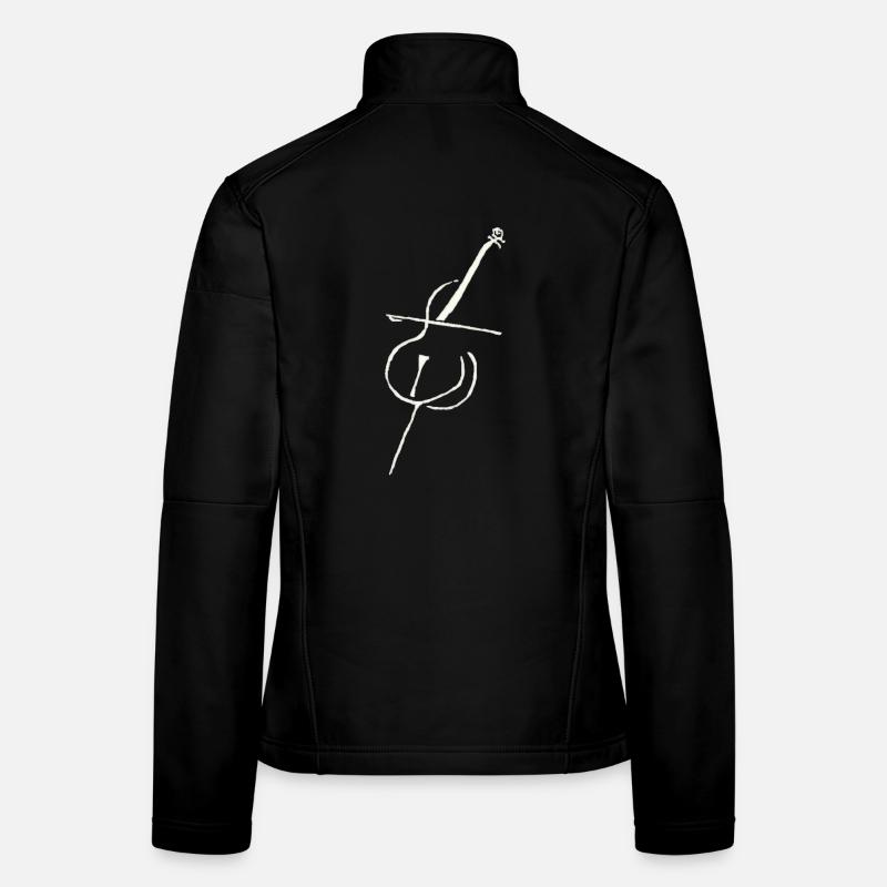 Cello weiß pur - Frauen Softshelljacke - Schwarz